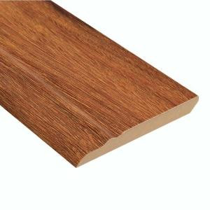 Home Legend High Gloss Natural Mahogany 12.7 mm Thick x 3-13/16 in. Wide x 94 in. Length Laminate Wall Base Molding
