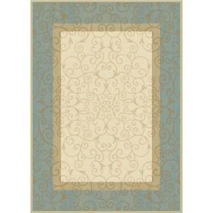 MELISSA Ivory/Blue 1 ft. 11 in. x 3 ft. 6 in. Area Rug