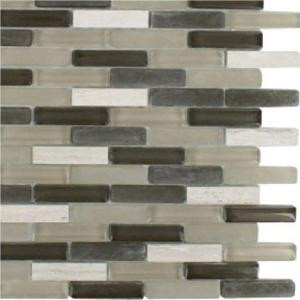 Splashback Tile Cleveland Staunton Mini Brick 6 in. x 6 in. Mixed Materials Floor and Wall Tile Sample