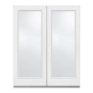 JELD-WEN Retro 72 in. x 80 in. White French Right-Hand Inswing 1 Lite Patio Door with LowE Glass
