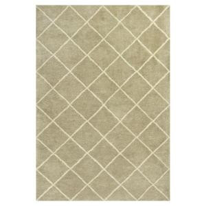 Kas Rugs Moroccan Chevron Sage/Ivory 5 ft. x 7 ft. 6 in. Area Rug