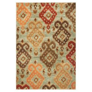 Kas Rugs Soft Ikat Blue 7 ft. 7 in. x 10 ft. 10 in. Area Rug