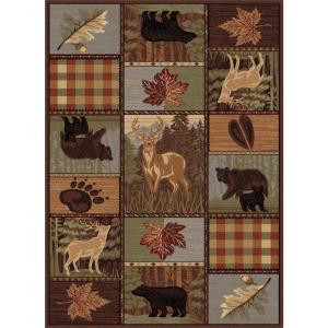 Tayse Rugs Nature Multi 7 ft. 10 in. x 10 ft. 3 in. Lodge Area Rug