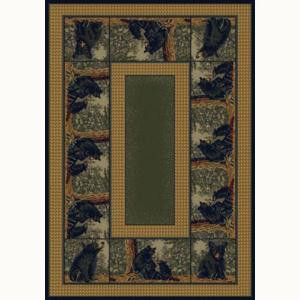 United Weavers Bear Family 7 ft. 10 in. x 10 ft. 6 in. Contemporary Lodge Area Rug