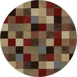 Tayse Rugs Festival Multi 5 ft. 3 in. Round Contemporary Area Rug