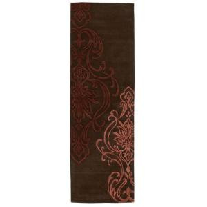 Home Decorators Collection Romantica Chocolate 2 ft. 6 in. x 8 ft. Runner