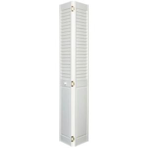Home Fashion Technologies 2 in. Louver/Panel Primed Solid Wood Interior Bifold Closet Door