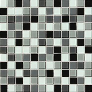 Daltile Isis Pewter Blend 12 in. x 12 in. x 3mm Glass Mesh-Mounted Mosaic Wall Tile (20 sq. ft. / case)