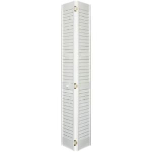 Home Fashion Technologies 2 in. Louver/Louver Primed Solid Wood Interior Bifold Closet Door