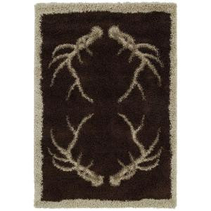 United Weavers Overstock Painted Buck Chocolate 7 ft. 10 in. x 10 ft. 6 in. Contemporary Area Rug