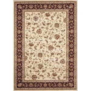 World Rug Gallery Manor House Ivory Isphahan 7 ft. 10 in. x 10 ft. 2 in. Area Rug