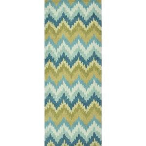 Loloi Rugs Summerton Life Style Collection Aqua Green 2 ft. x 5 ft. Runner