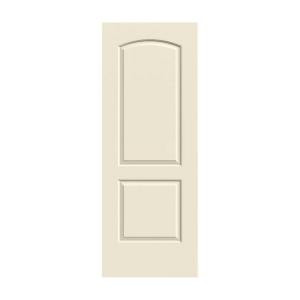 JELD-WEN Smooth 2-Panel Arch Top Solid Core Primed Molded Interior Door Slab