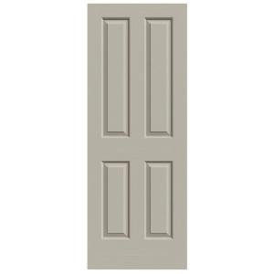 JELD-WEN Woodgrain 4-Panel Painted Molded Interior Door Slab