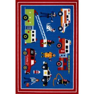 LA Rug Inc. Olive Kids Heroes Multi Colored 19 in. x 29 in. Accent Rug