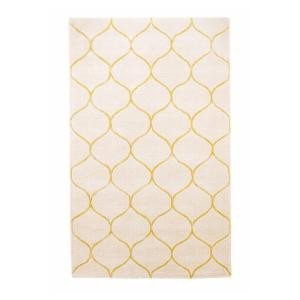 Kas Rugs Simple Scallop Ivory 5 ft. x 8 ft. Area Rug