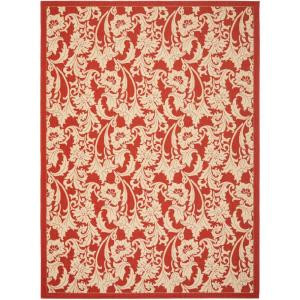 Safavieh Courtyard Red/Creme 5.3 ft. x 7.6 ft. Area Rug