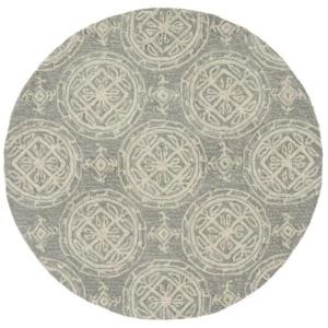 Loloi Rugs Summerton Life Style Collection Grey Ivory 3 ft. Round Area Rug