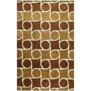 BASHIAN Chelsea Collection Rolls Chocolate 2 ft. 6 in. x 8 ft. Area Rug