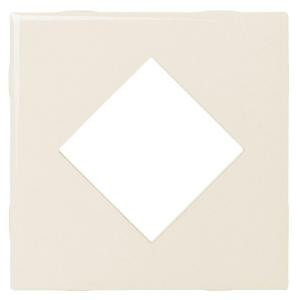 Daltile Fashion Accents Almond 4 in. x 4 in. Ceramic Diamond Insert Wall Tile