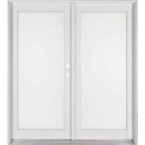 Ashworth Professional Series 72 in. x 80 in. White Aluminum/ Pre-Primed Interior Wood French Patio Door