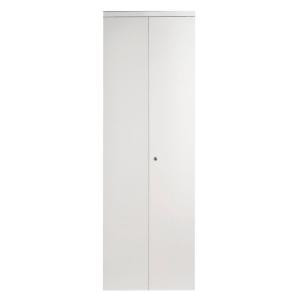Impact Plus 2-Panel Smooth Flush Solid Core Primed MDF Interior Bi-fold Closet Door
