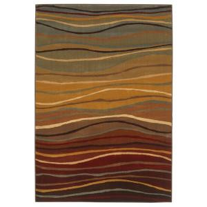 Shaw Living Wavy Stripes Multi 5 ft. 5 in. x 7 ft. 8 in. Area Rug