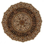 Home Decorators Collection Masterpiece Beige and Black 8 ft. Round Area Rug
