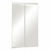 Pinecroft 60 in. x 80-1/2 in. Sliding Mirror Bevelled White Frame