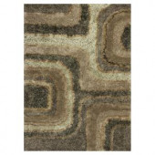 Kas Rugs Shag Finesse 15 Slate/Brown 3 ft. 3 in. x 5 ft. 3 in. Area Rug