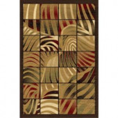 LA Rug Inc. 124/00 Melange Collection, multi colored with patterns of squares, 8 ft. x 11 ft., Indoor Area Rug