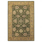 Kas Rugs Elegant Mahal Moss/Champagne 8 ft. x 11 ft. Area Rug