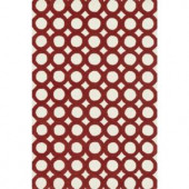 Loloi Rugs Weston Lifestyle Collection Ivory Red 5 ft. x 7 ft. 6 in. Area Rug