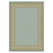 Kas Rugs Sleek Tradition Blue/Ivory 3 ft. 3 in. x 4 ft. 7 in. Area Rug