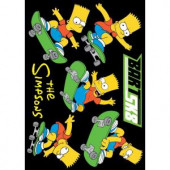 Fun Rugs The Simpsons Bart SK8 Black 19 in. x 29 in. Accent Rug