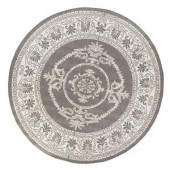 Home Decorators Collection Antique Medallion Grey/White 8 ft. 6 in. Round Area Rug