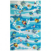 Kas Rugs Aqua Fish Blue 5 ft. x 7 ft. 6 in. Area Rug