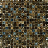 MS International Emperador 5/8 in. x 5/8 in. Mosaic Glass Stone Blend Floor & Wall Tile