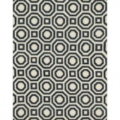 Loloi Rugs Weston Lifestyle Collection Ivory Black 7 ft. 9 in. x 9 ft. 9 in. Area Rug