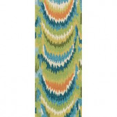 Loloi Rugs Olivia Life Style Collection Green Blue 2 ft. x 5 ft. Runner