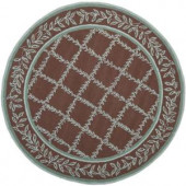 Safavieh Chelsea Brown/Blue 4 ft. x 4 ft. Round Area Rug