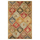 Kas Rugs Perfect Panel Beige/Red 9 ft. x 13 ft. Area Rug
