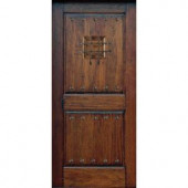 Main Door Rustic Mahogany Type Prefinished Distressed Solid Wood Speakeasy Entry Door Slab