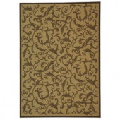 Safavieh Courtyard Natural/Brown 6.6 ft. x 9.5 ft. Area Rug