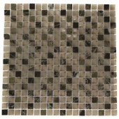 Splashback Tile 12 in. x 12 in. Marble And Glass Mosaic Floor and Wall Tile