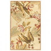 Kas Rugs Mocha Garden Taupe 3 ft. 6 in. x 5 ft. 6 in. Area Rug