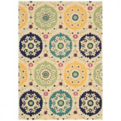 Nourison Suzani Ivory 5 ft. 3 in. x 7 ft. 5 in. Area Rug