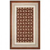 Kas Rugs Perfect Tiles Mocha 3 ft. 3 in. x 5 ft. 3 in. Area Rug