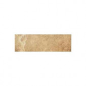 Daltile Pietre Vecchie Golden Sienna 3 in. x 13 in. Glazed Porcelain Bullnose Floor and Wall Tile