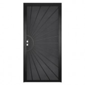 Unique Home Designs Solana 36 in. x 80 in. Black Outswing Security Door